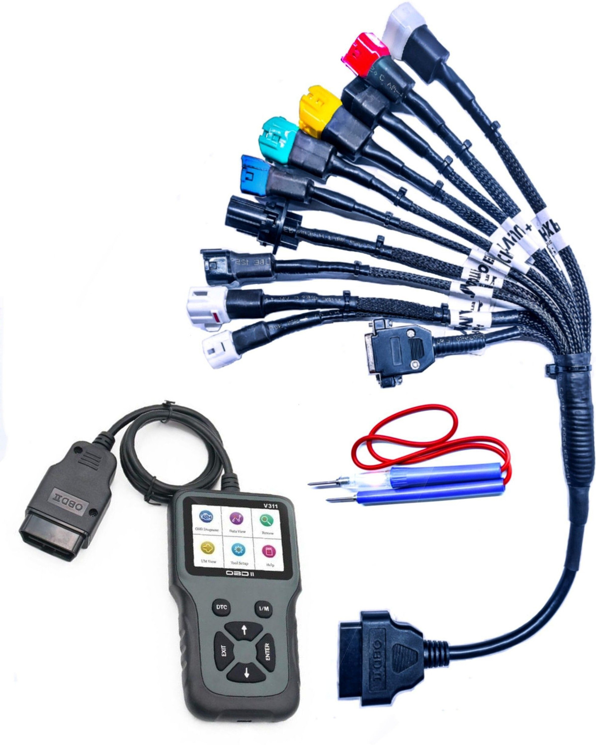 Image of DANLITE TOOLS AND TECHNICIAN V311 Scanner and All BS6 Bike Universal Cable Free Continuity Tester OBD Interface