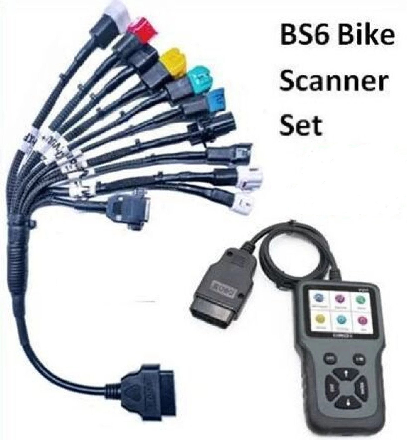Image of RG V311 OBD Scanner + All BS6 BIKE CABLE (11 COUPLER ) + Continuity Tester FREE OBD Reader