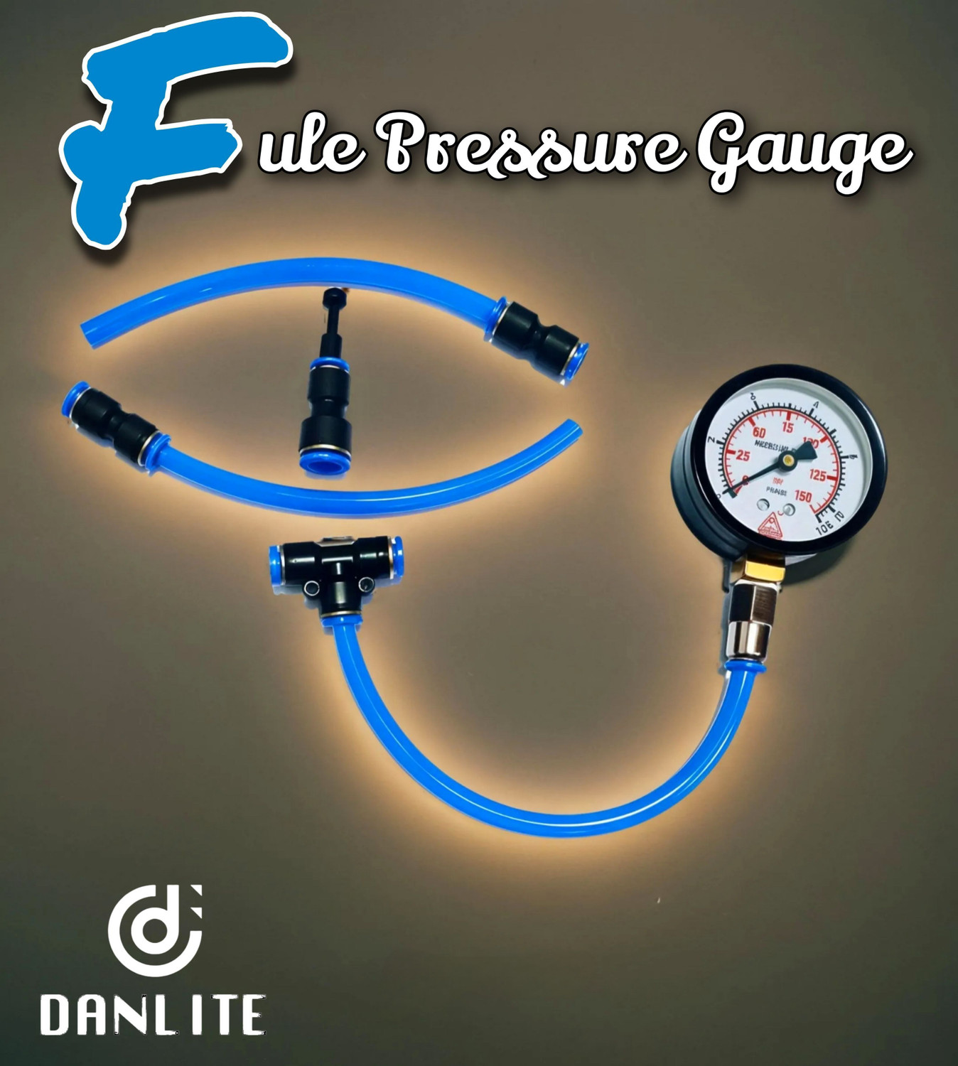 Image of DLKW Fuel Pressure Gauge Testing Device for Car & Bike Engine Diagnostics OBD Reader