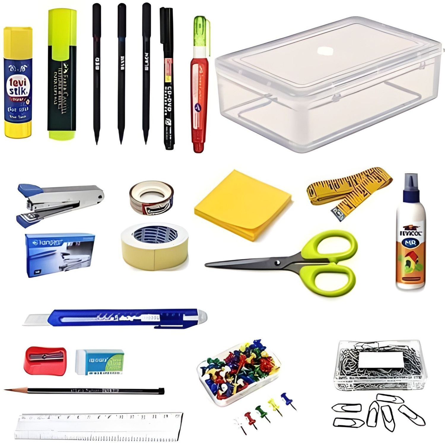 Image of JMBW INTERNATIONAL All in One 20 Items Stationery Combo for Office, Home and School use Office Set