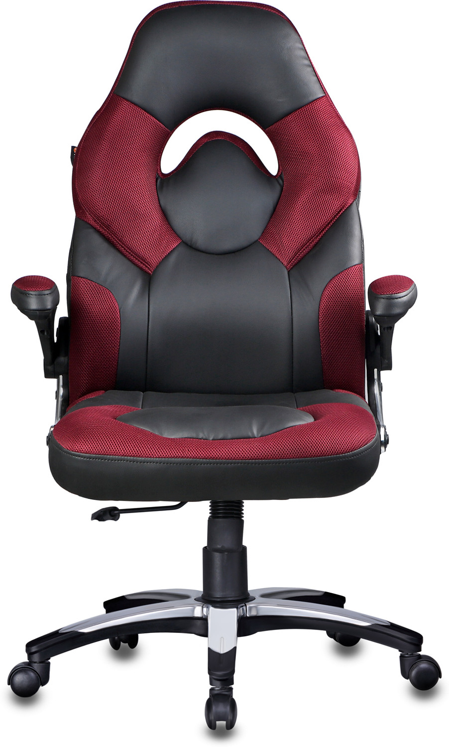 Image of Adiko Stylish Gaming chair in Black / Maroon Leatherette Office Executive Chair
