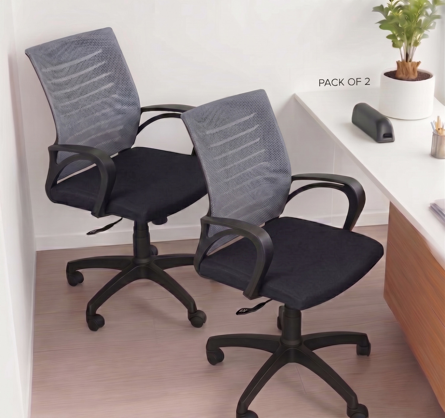 Image of MAESTRO SEATING SYSTEMS The Rolling Ergonomic Comfort Chairs for Office Use: The Medium Back Fabric Office Conference Chair