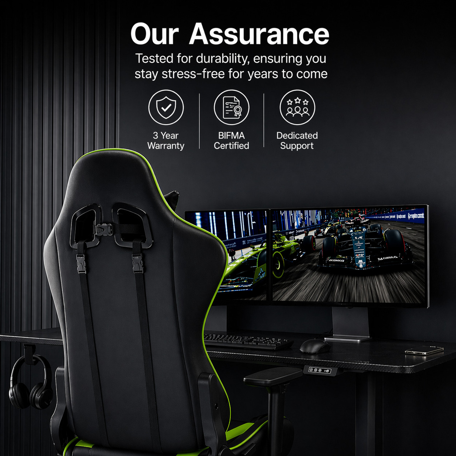 Image of Sun office furniture SOF-07 GAMING CHAIR GREE Gaming Chair