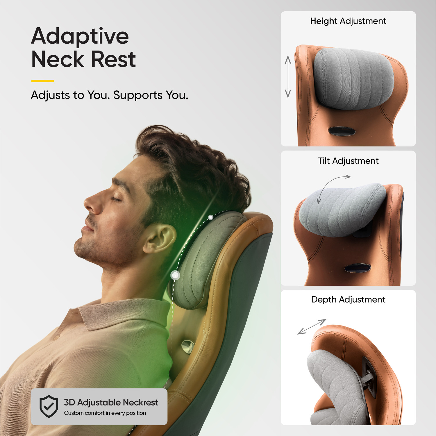 Image of Frido Premium ErgoLuxe Executive Office Chair | Lumbar Support | 3D Adjustable Armrest Leather Office Executive Chair