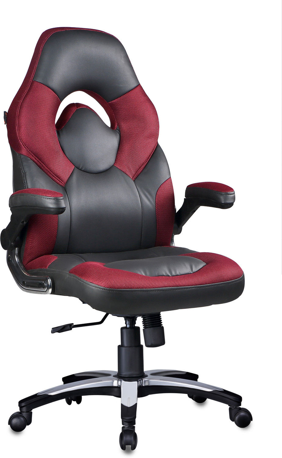 Image of Adiko Stylish Gaming chair in Black / Maroon Leatherette Office Executive Chair