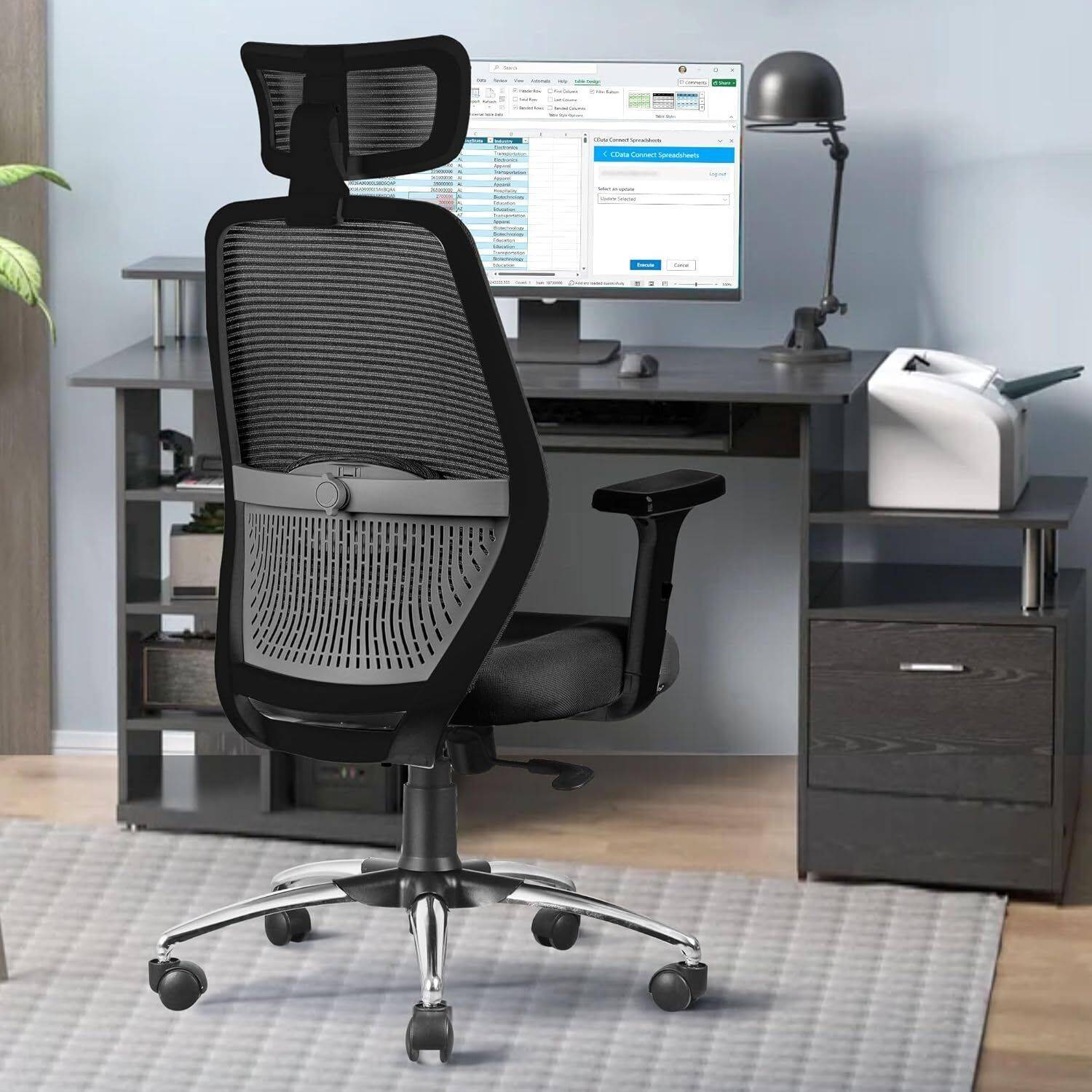ASTRIDE Octave BIFMA Certified Office Chair | 2D Armrest, 2D Headrest, Lumbar Support Mesh Office Adjustable Arm Chair