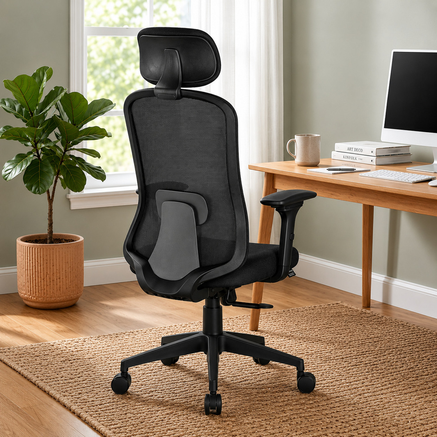 Image of ASTRIDE Mavic High Back Ergonomic Office Chair|2D Soft Armrest|BIS Certified Mesh Office Adjustable Arm Chair