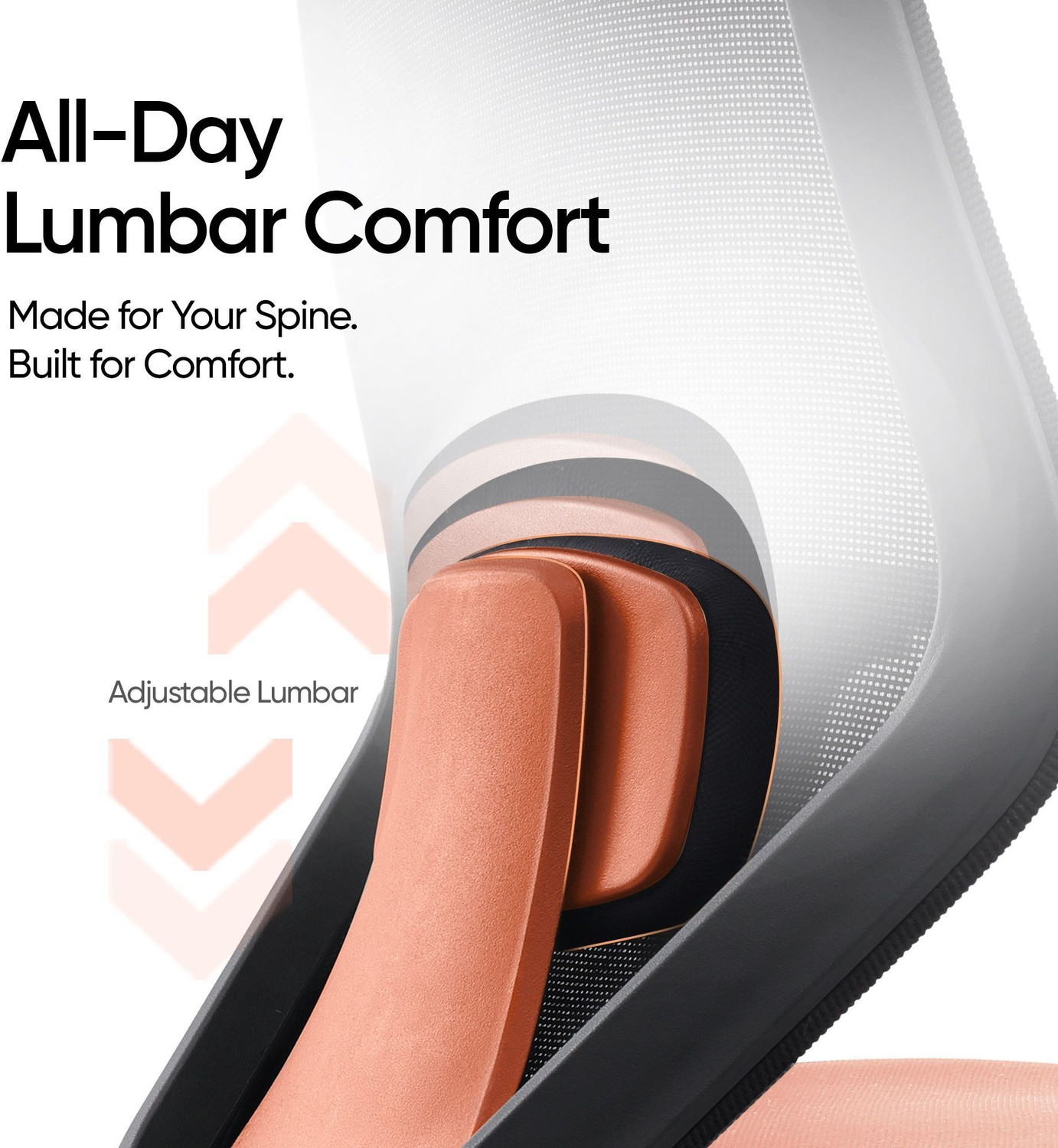 Image of Frido Glide Ergonomic Home & Office Chair for Long Sitting Hours, 2D Armrests Nylon Office Adjustable Arm Chair
