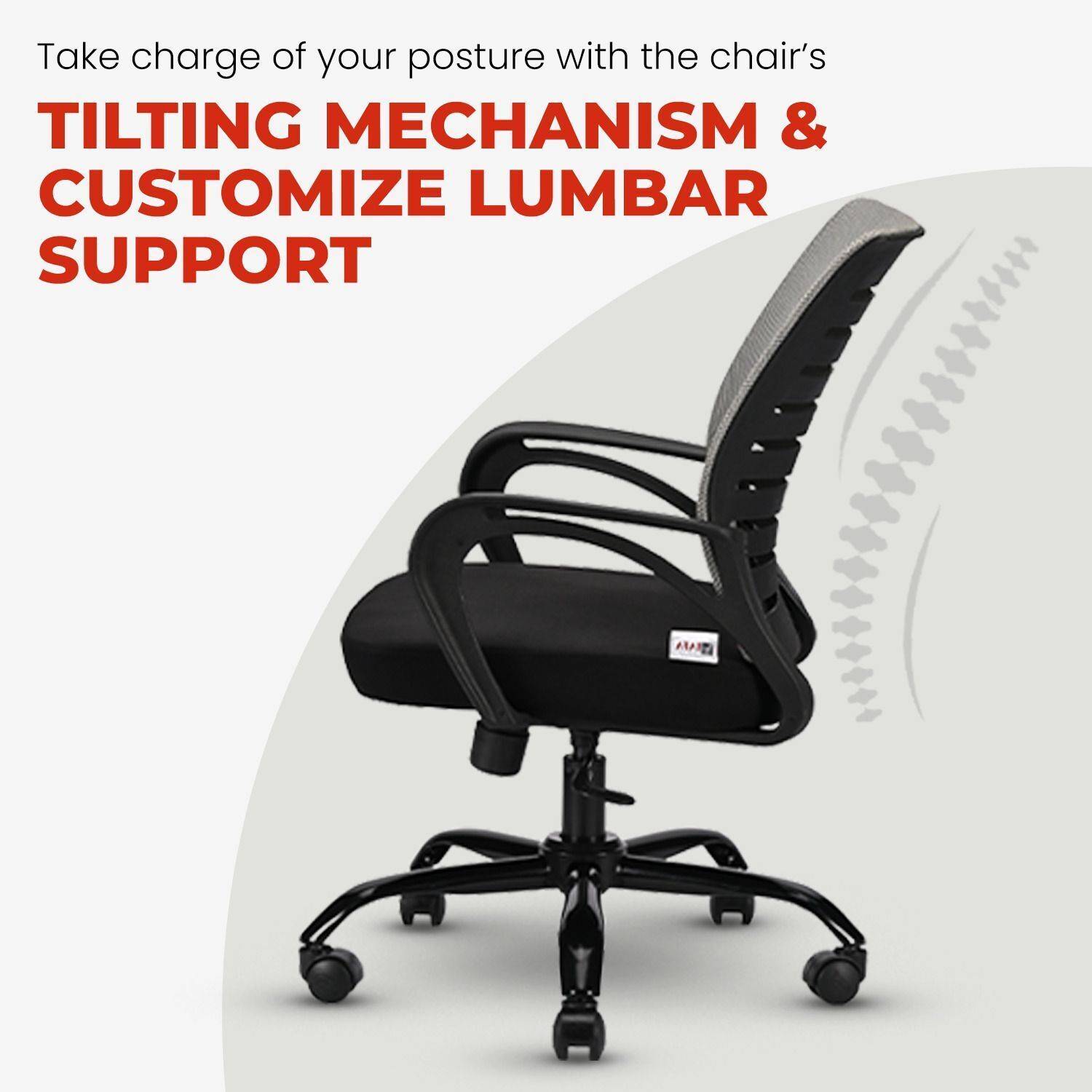 IAFA Diego Mid Back Ergonomic Office Chair - Image 4