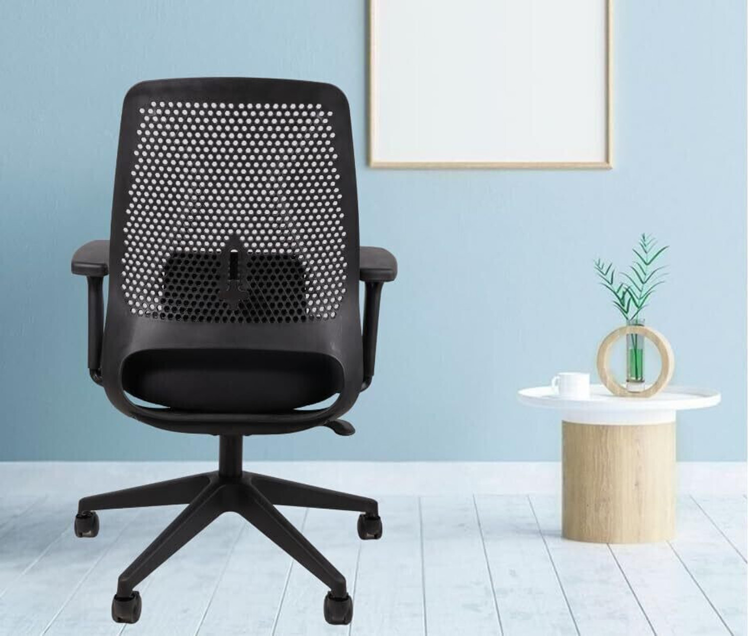 Image of Newturn Ultra Ergonomic Mesh with Spine & Handle adjustment & 2 yrs parts Repl.wrty Nylon Office Executive Chair