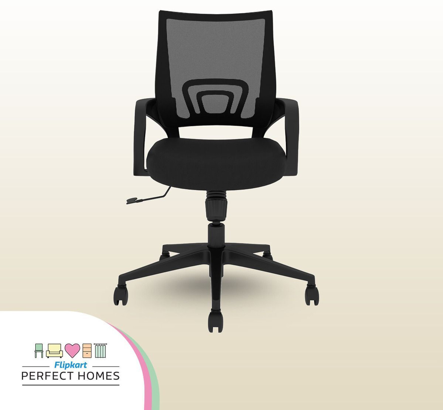 Image of Flipkart Perfect Homes Mid-Back Century Drafting Staff, Workstation, Desk Chair Mesh Office Executive Chair