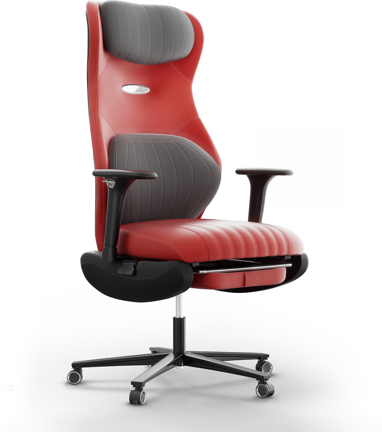 Image of Frido Premium ErgoLuxe Executive Office Chair | Lumbar Support | 3D Adjustable Armrest Leather Office Executive Chair