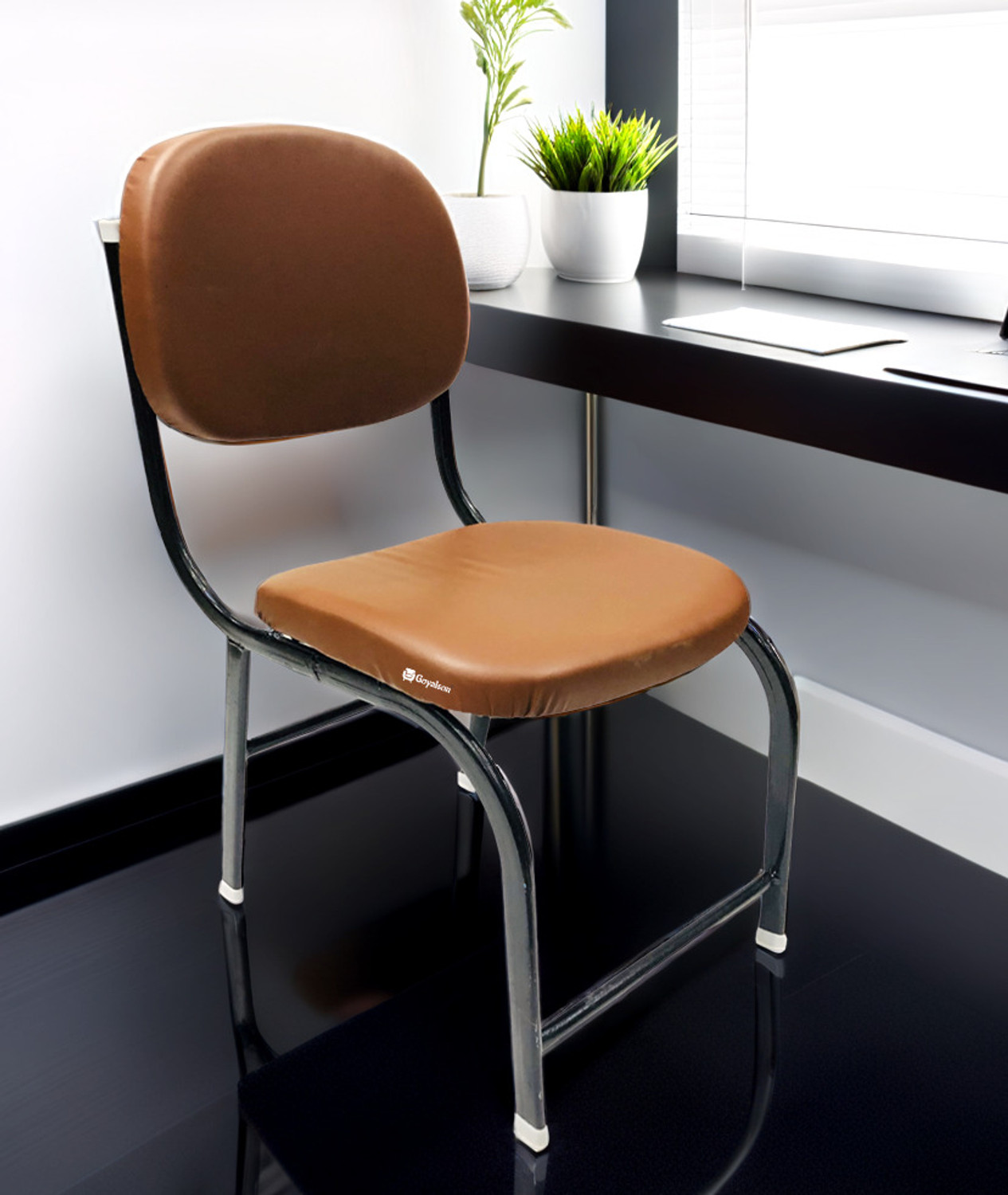 Image of GOYALSON Comfortable Study chair Home /Office /Visitor /Computer /Student chair Metal Dining Chair