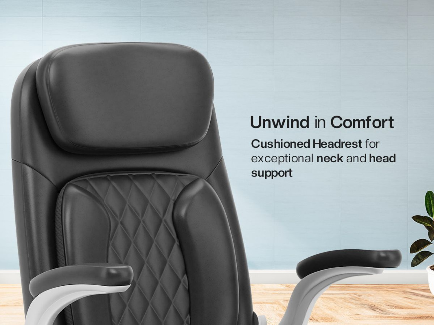 Image of GREEN SOUL Bosco High Back Ergonomic Chair|Home, Office|Premium Comfort|Flip-Up Armrests Leatherette Office Executive Chair