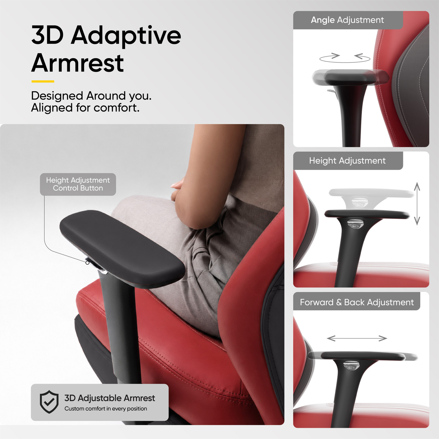 Image of Frido Premium ErgoLuxe Executive Office Chair | Lumbar Support | 3D Adjustable Armrest Leather Office Executive Chair