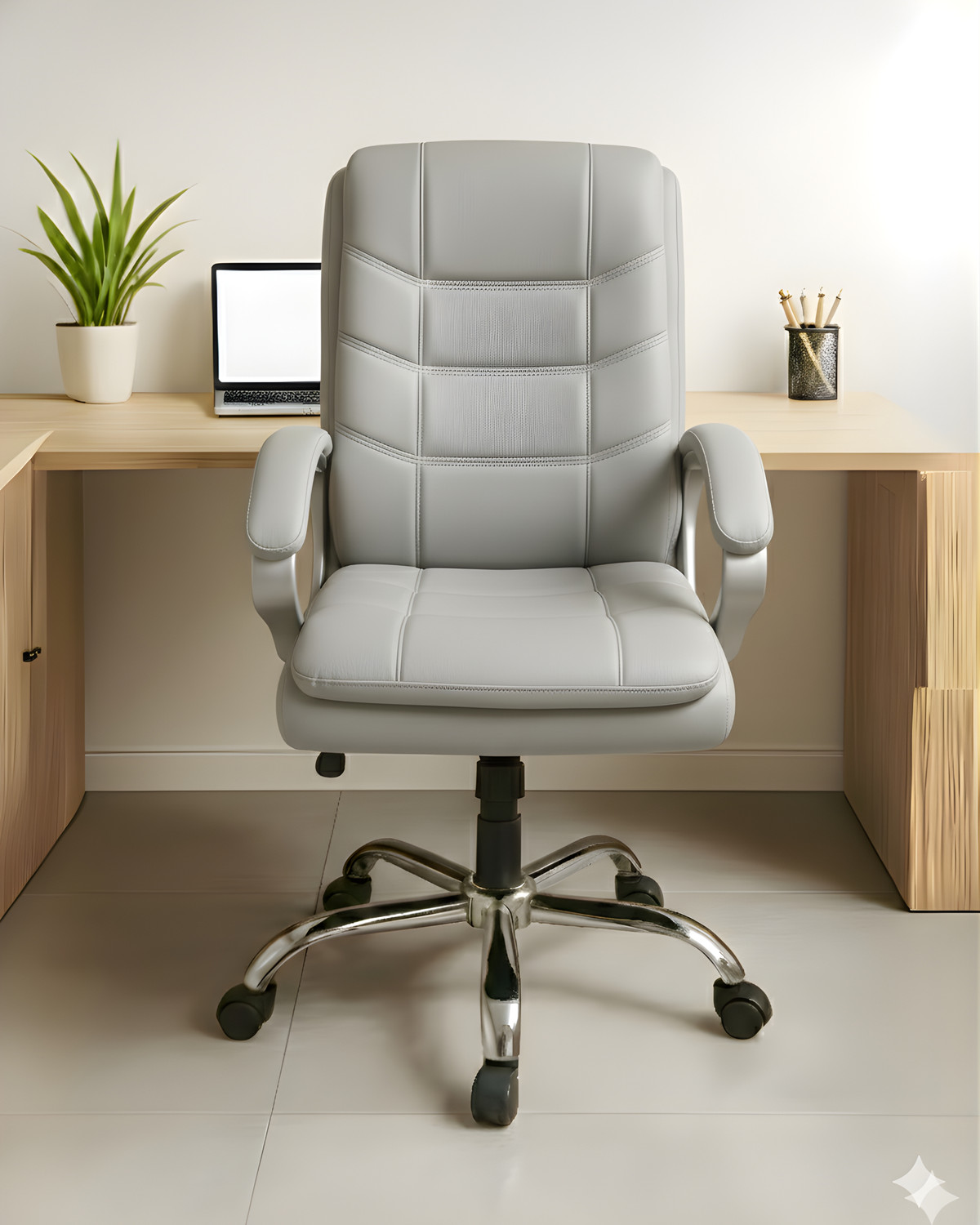 Image of RW REST WELL Star Executive Revolving Office Chair|Computer Desk Chair with Cushioned Seat| Leatherette Office Executive Chair