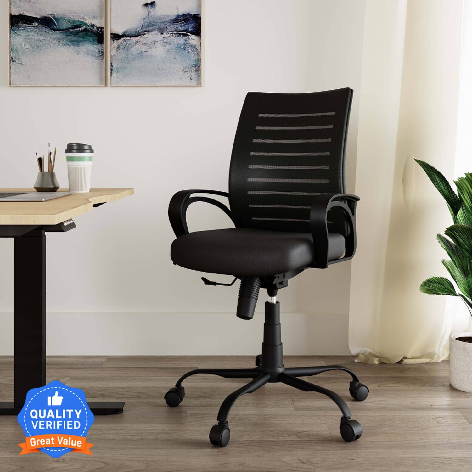 IAFA Diego Black Mesh Office Chair