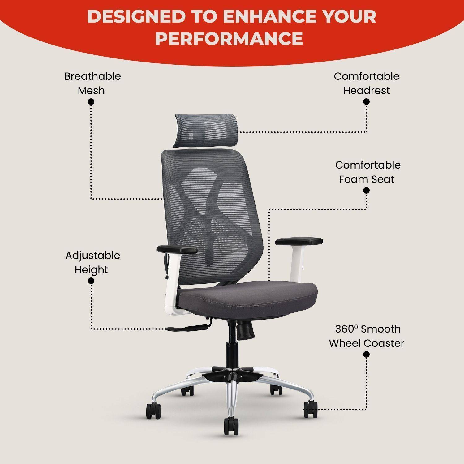 IAFA Ergolux High Back Ergonomic Office Chair - Image 2