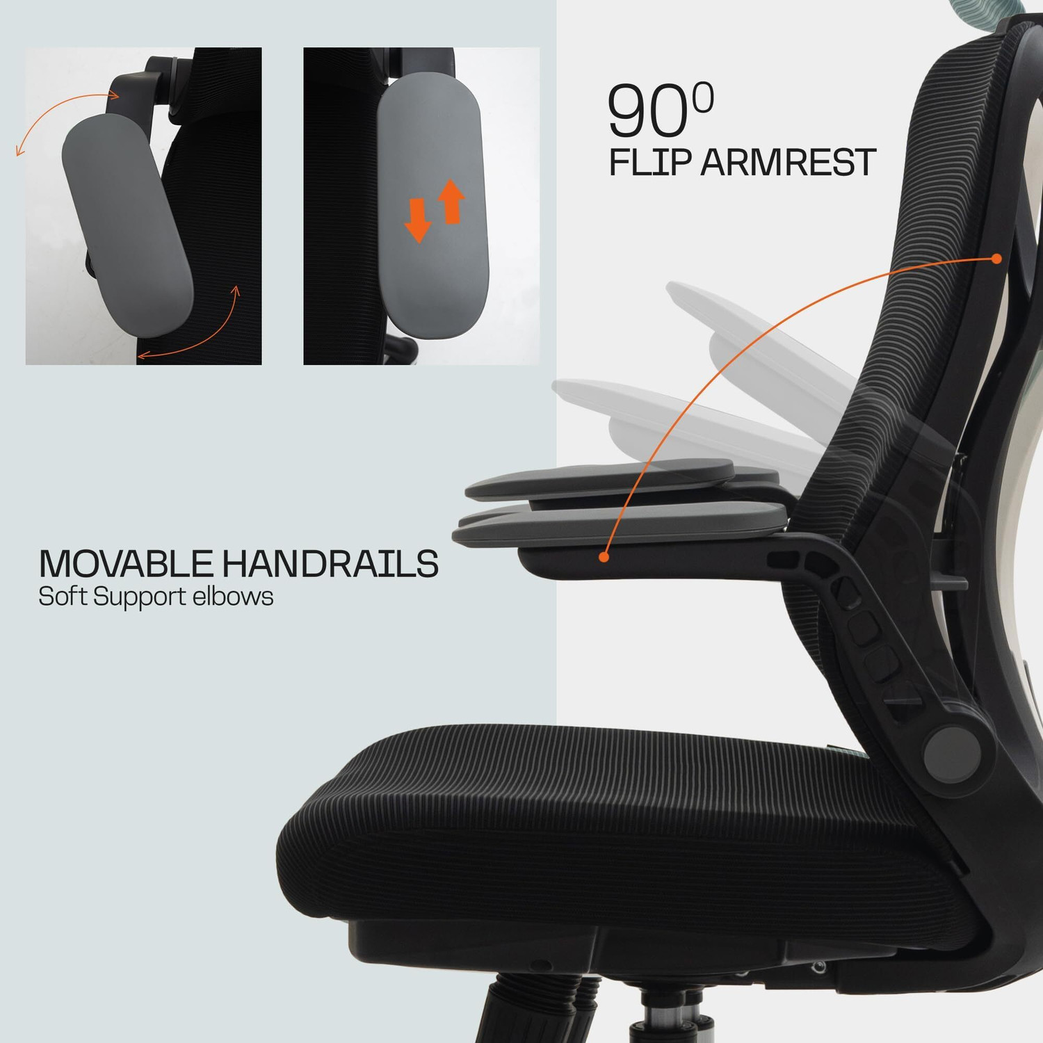 Image of Drogo Ergonomic Office Chair /High Back Computer Chair with Lumbar support& Recline Mesh Office Executive Chair