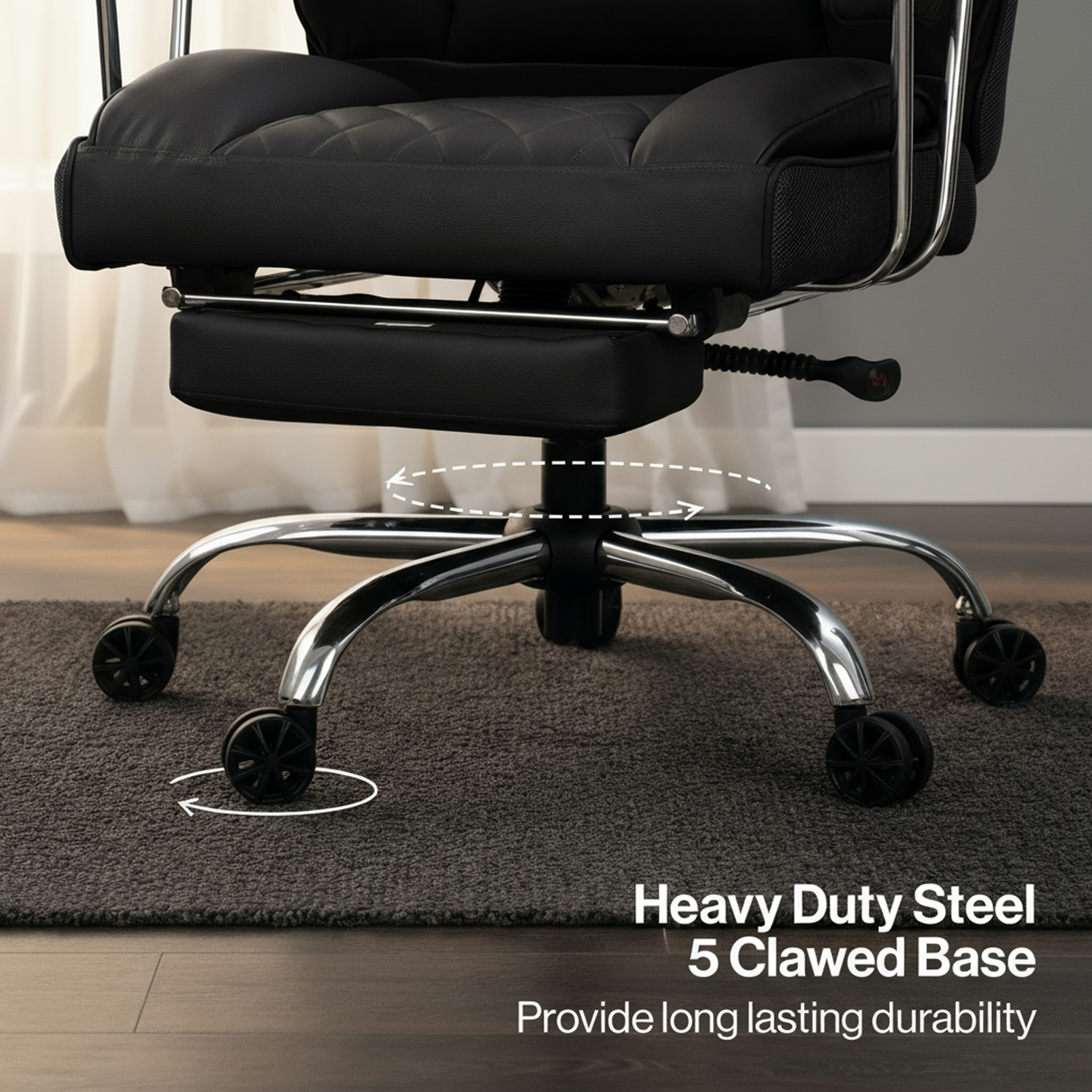 Image of Drogo Ergonomic Computer Office for Work from Home 400LBS CushionSeat Armrest PU Leather Office Executive Chair