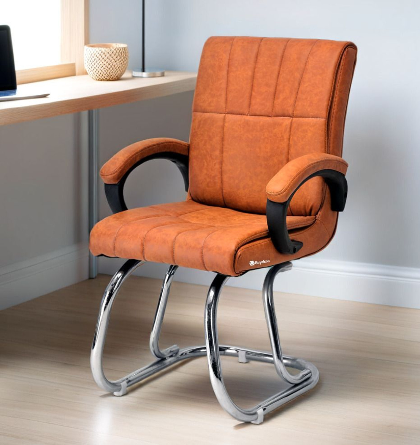 Image of SOMRAJ chair office Leatherette Office Arm Chair