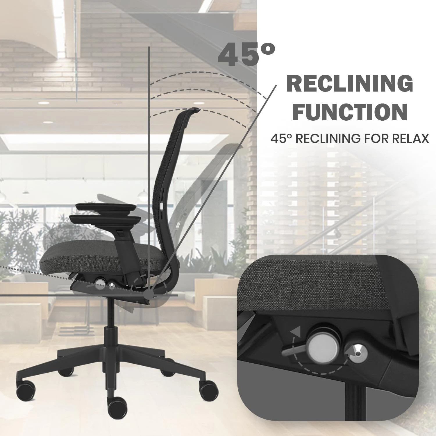 Image of Steelcase Think Mesh Office Adjustable Arm Chair