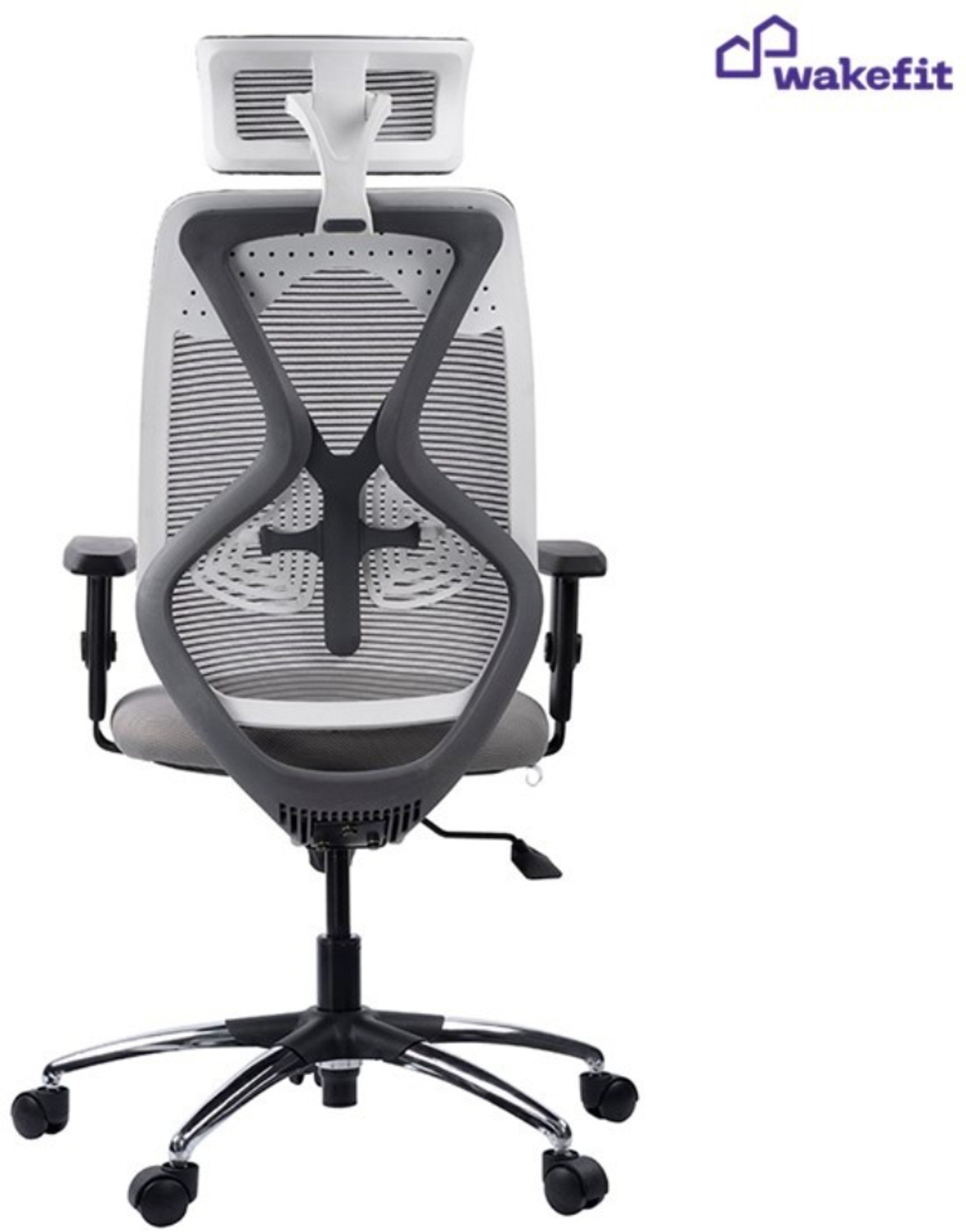 Image of Wakefit Gravita Multi Lock Chrome Base Fabric Office Executive Chair