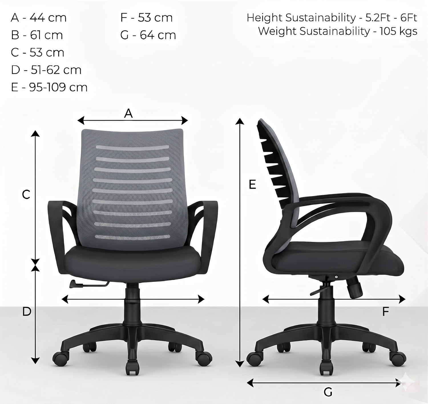 Image of MAESTRO SEATING SYSTEMS The Rolling Ergonomic Comfort Chairs for Office Use: The Medium Back Fabric Office Conference Chair