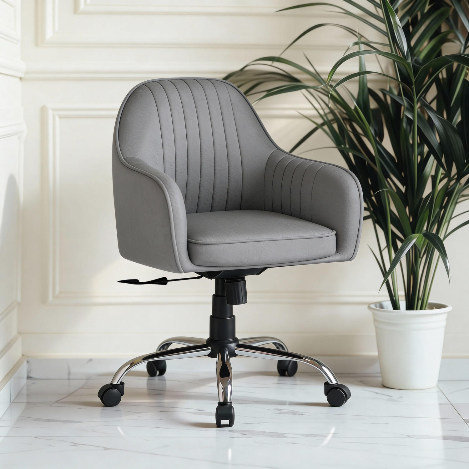 Image of SEATFIT Ergonomic Office Chair with Recline, 360 Swivel & Adjustable Height Full-Aniline Leather Office Executive Chair