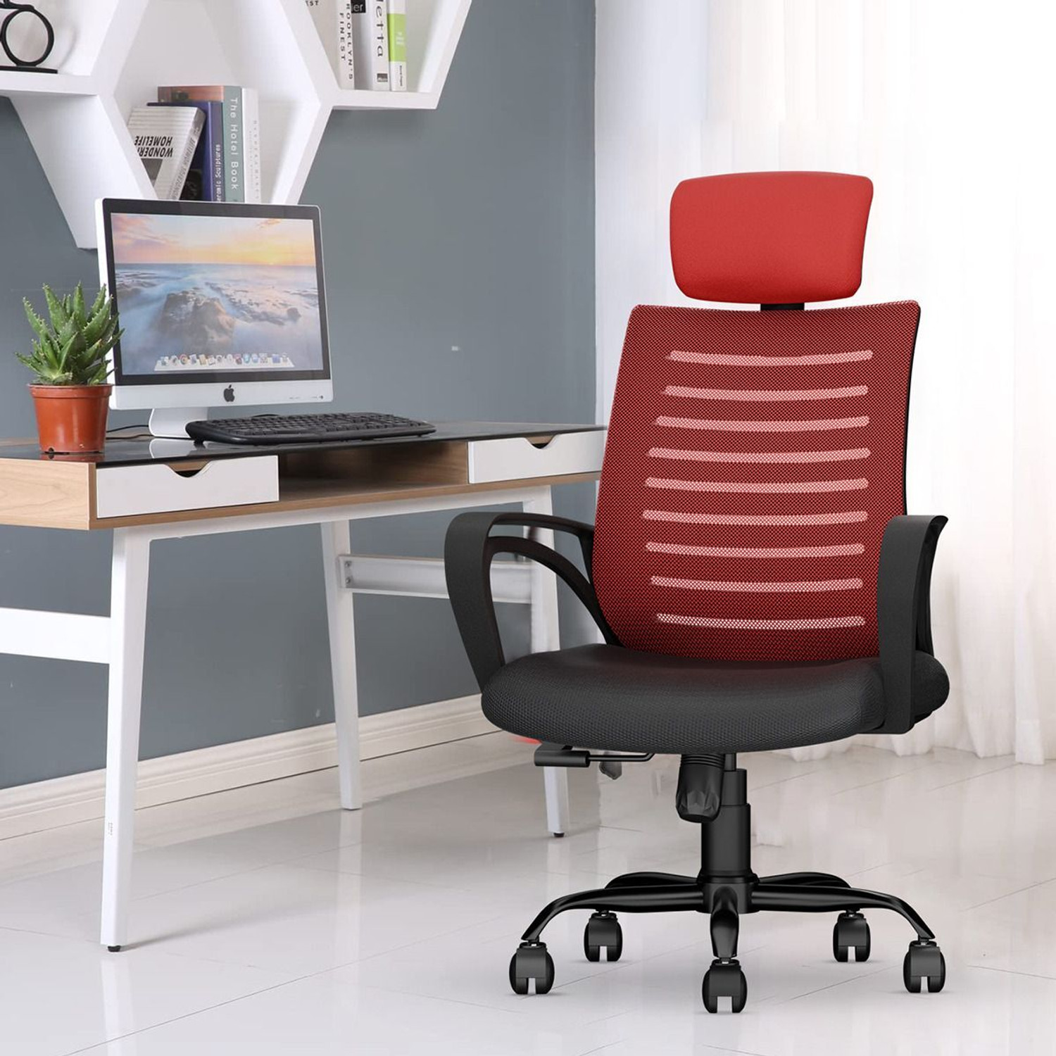 Image of CELLBELL Desire C104 High Back Fabric, Mesh Office Arm Chair