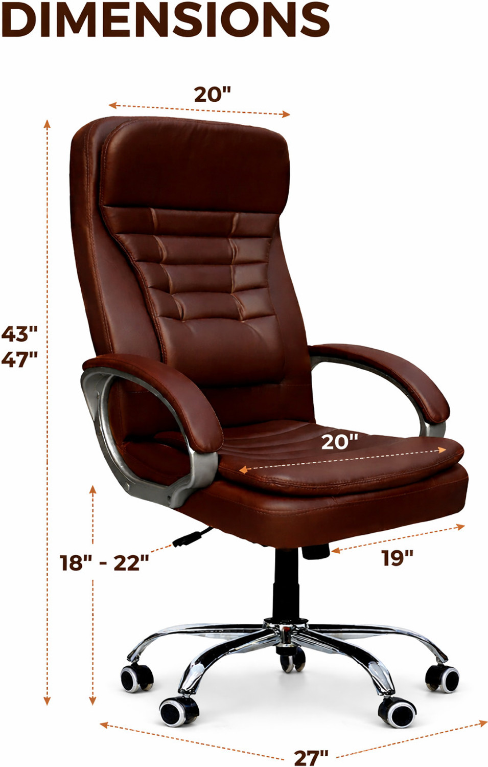 Image of neo chair High Back | Office | Boss chair with Armrests and Lumbar Support Chair Leatherette Office Arm Chair