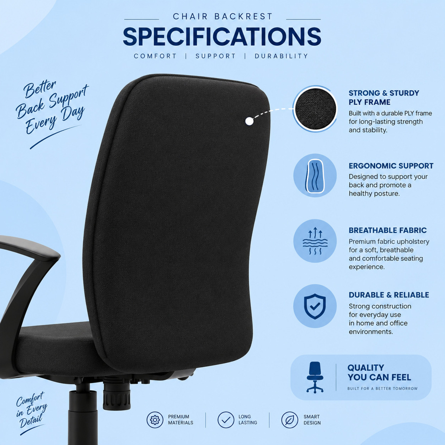 Image of Royalsafeco RSC Fabric Office Adjustable Arm Chair