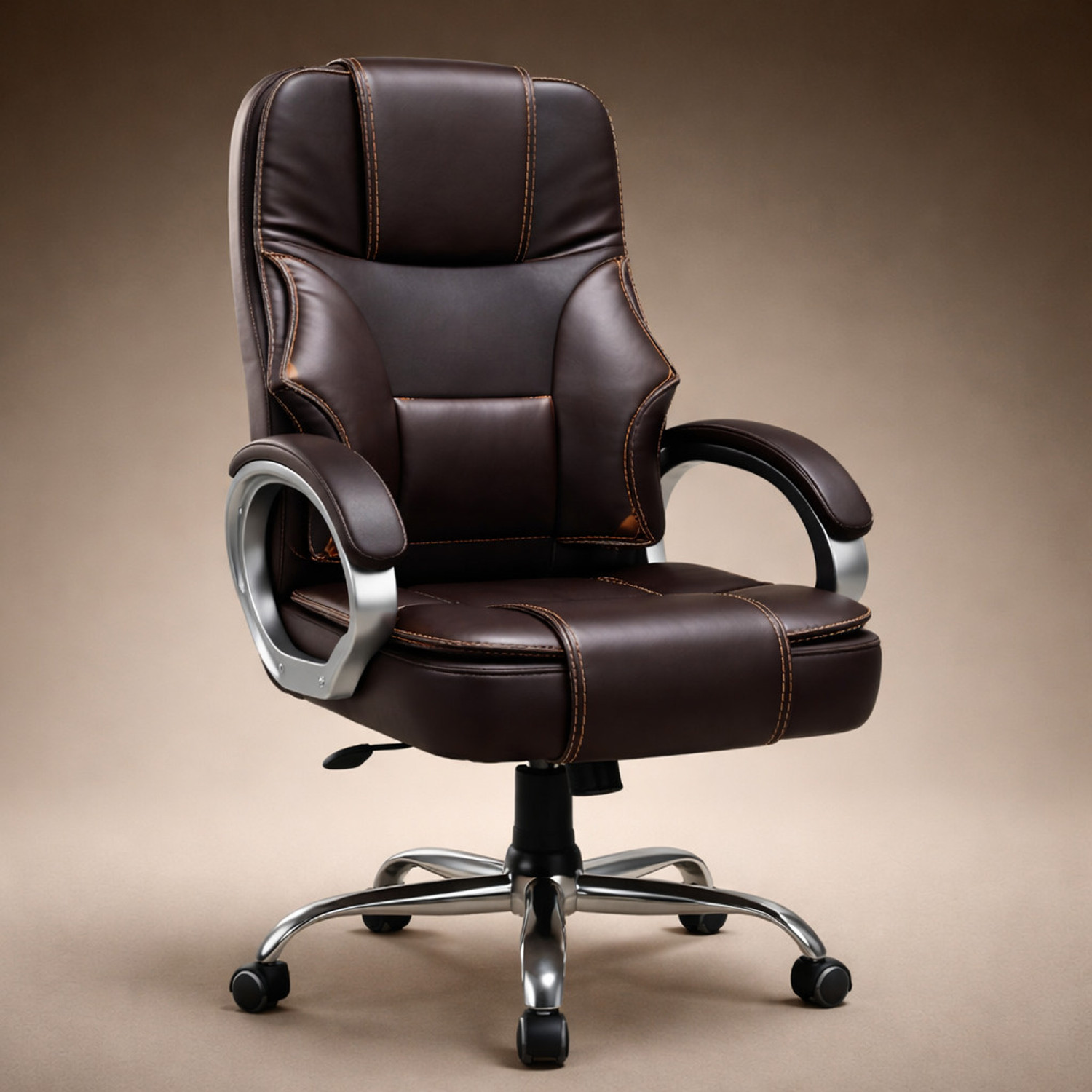 Image of Zadix Store Zadix Premium Leather Boss office chair. Leatherette Office Adjustable Arm Chair
