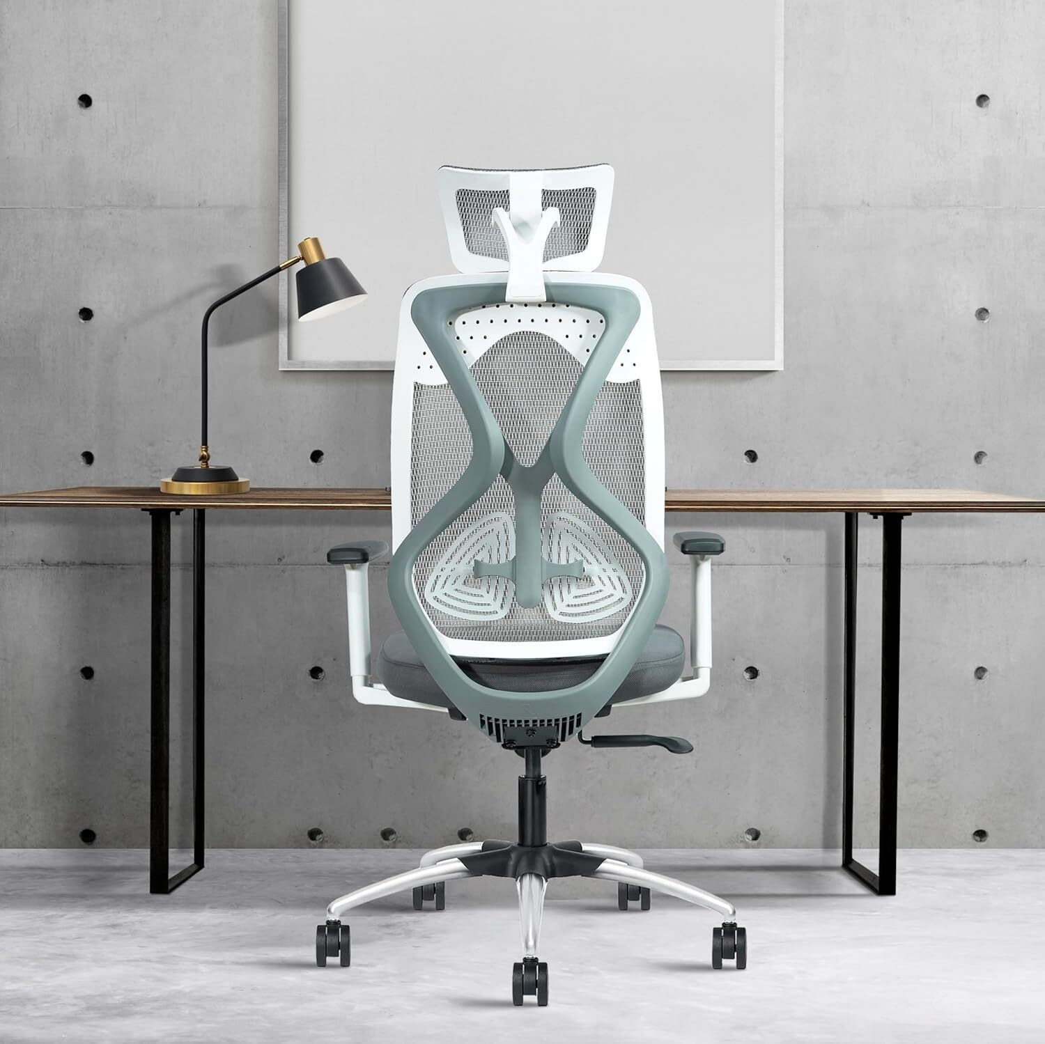 Image of Rose Designer Chairs ROSE Sydney High Back Ergonomic Mesh, Fabric Office Adjustable Arm Chair