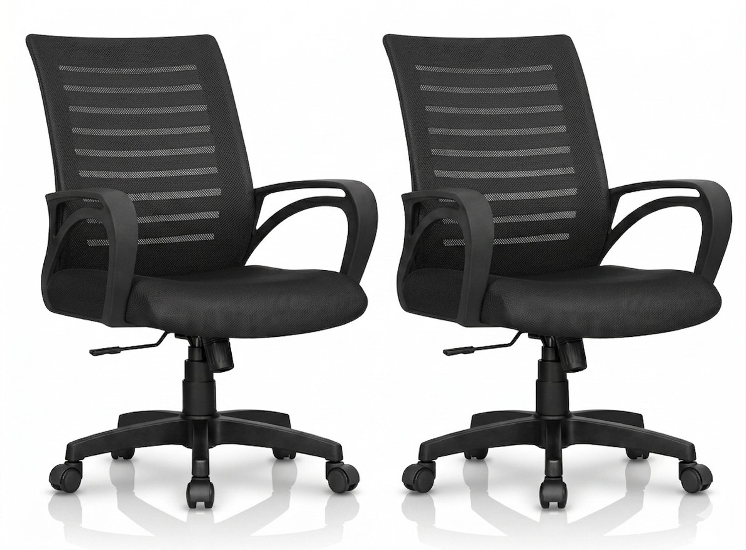 Image of MAESTRO The Rolling Ergonomic Comfort Chairs for Office Use: The Medium Back Chair Fabric Office Conference Chair