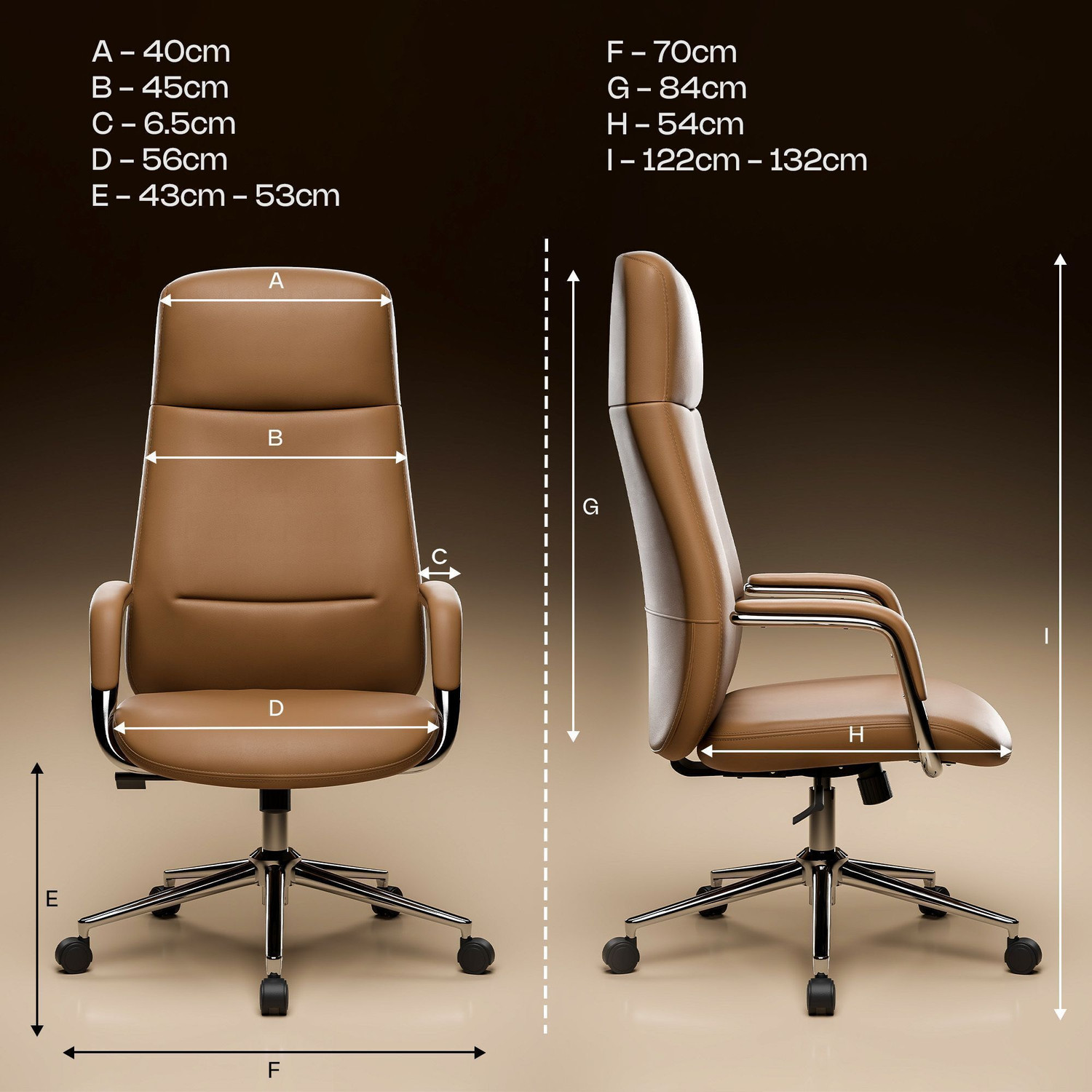 Image of GREEN SOUL Oslo Vegan Leather Office | Ergonomic Boss | Scandinavian design Leatherette Office Executive Chair