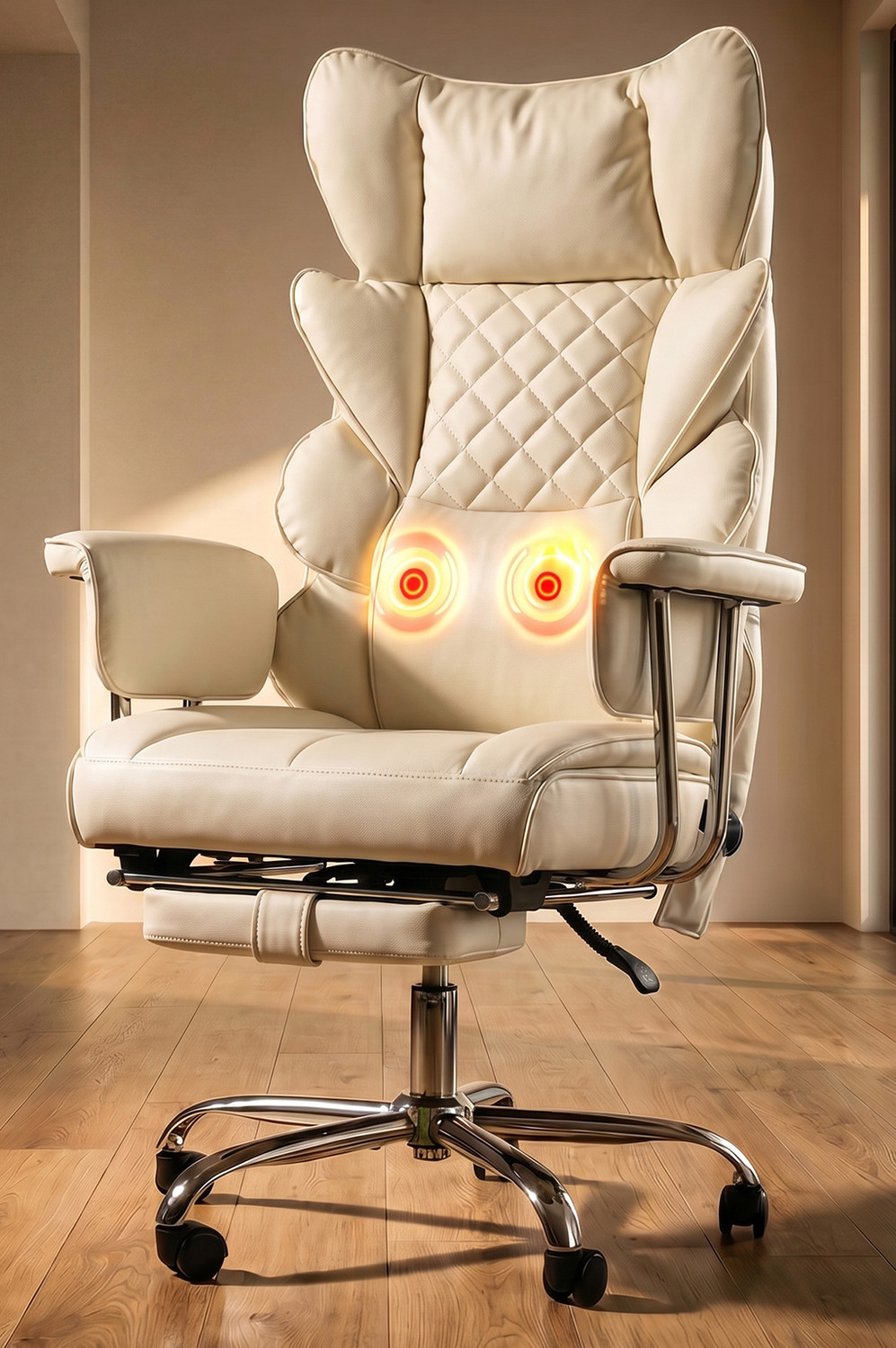 Image of Drogo Massage Computer Office Chair with PU Leather & 150Reclining Leather Office Executive Chair