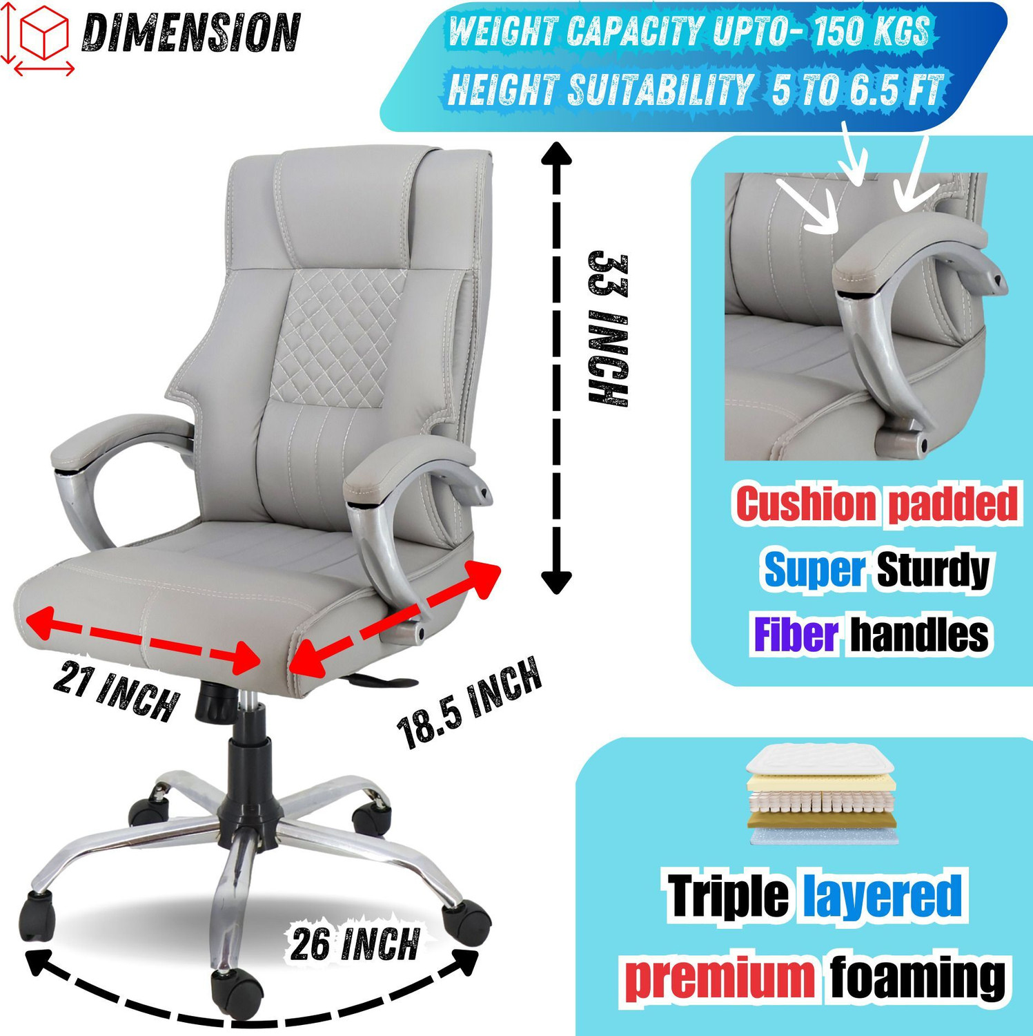Image of CLASSELA premium leatherette ergonomic Boss revolving office Leatherette Office Executive Chair