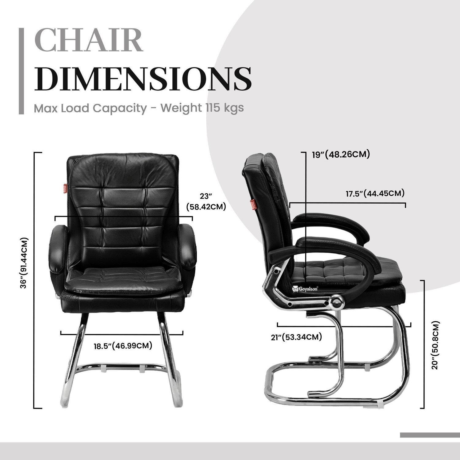 Image of P P CHAIR Visitor /Study /Office Chair Director Principal Manager Heavy Duty Frame chair Leatherette Office Arm Chair