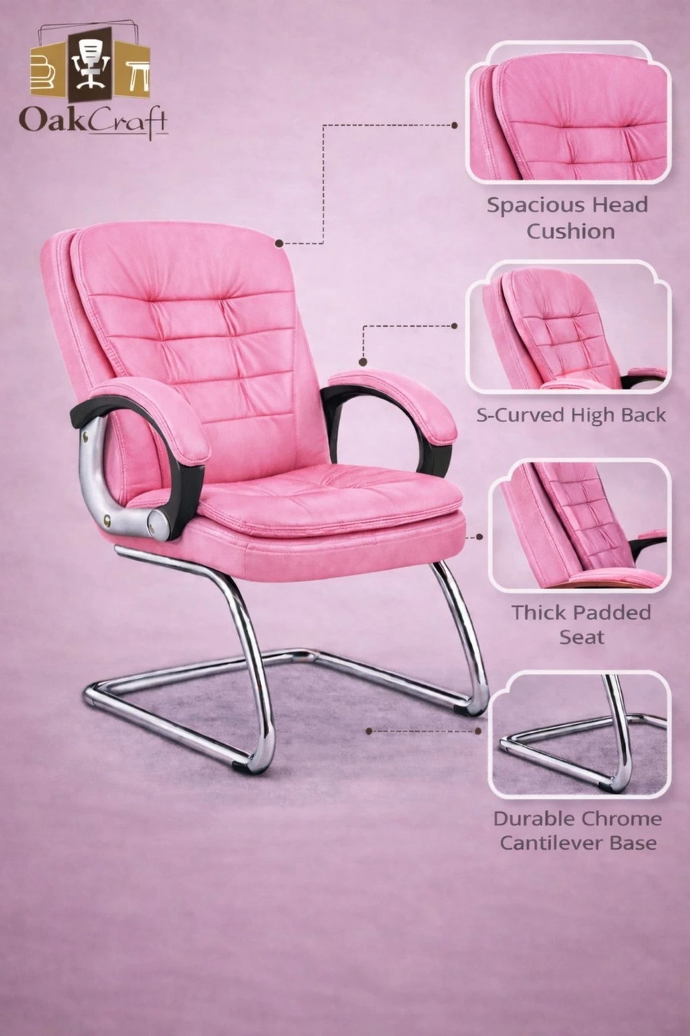 Image of Oakcraft 07 Visitor Leatherette Office Executive Chair