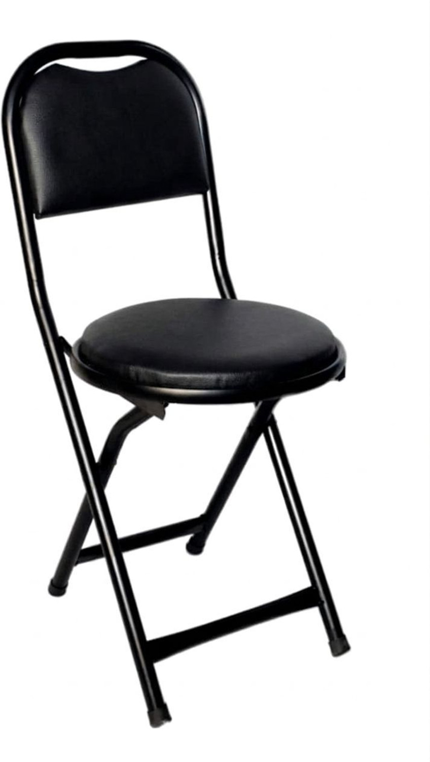 Image of DPI Folding Stool Chair with Foot Rest for Home & Kitchen /Restaurant /Outdoor Chair, Cotton Study Folding Chair