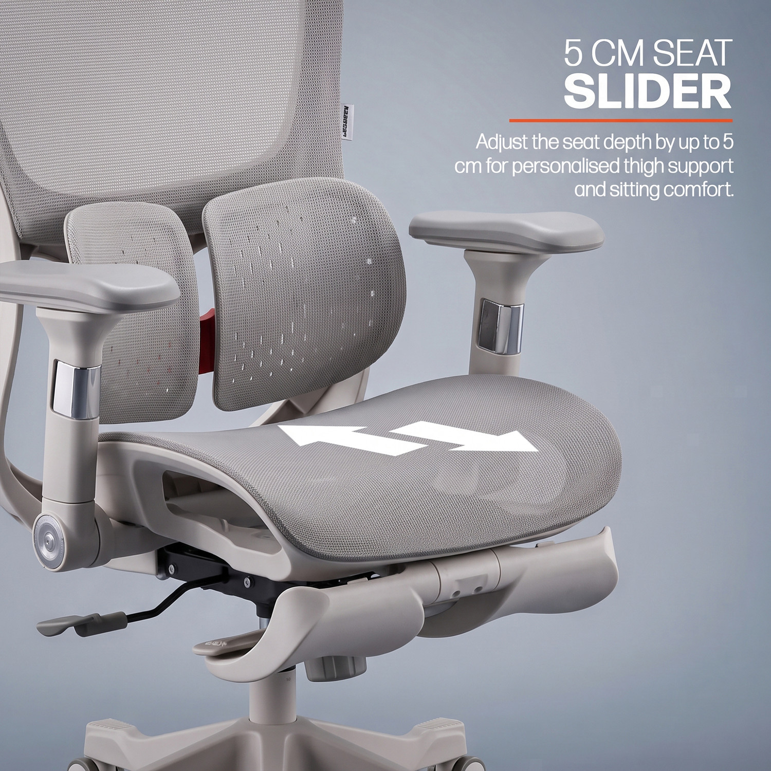 Image of Drogo Axion Ergonomic Office Chair with Footrest, 4D Lumbar & 5D Armrests Mesh, Nylon Office Executive Chair