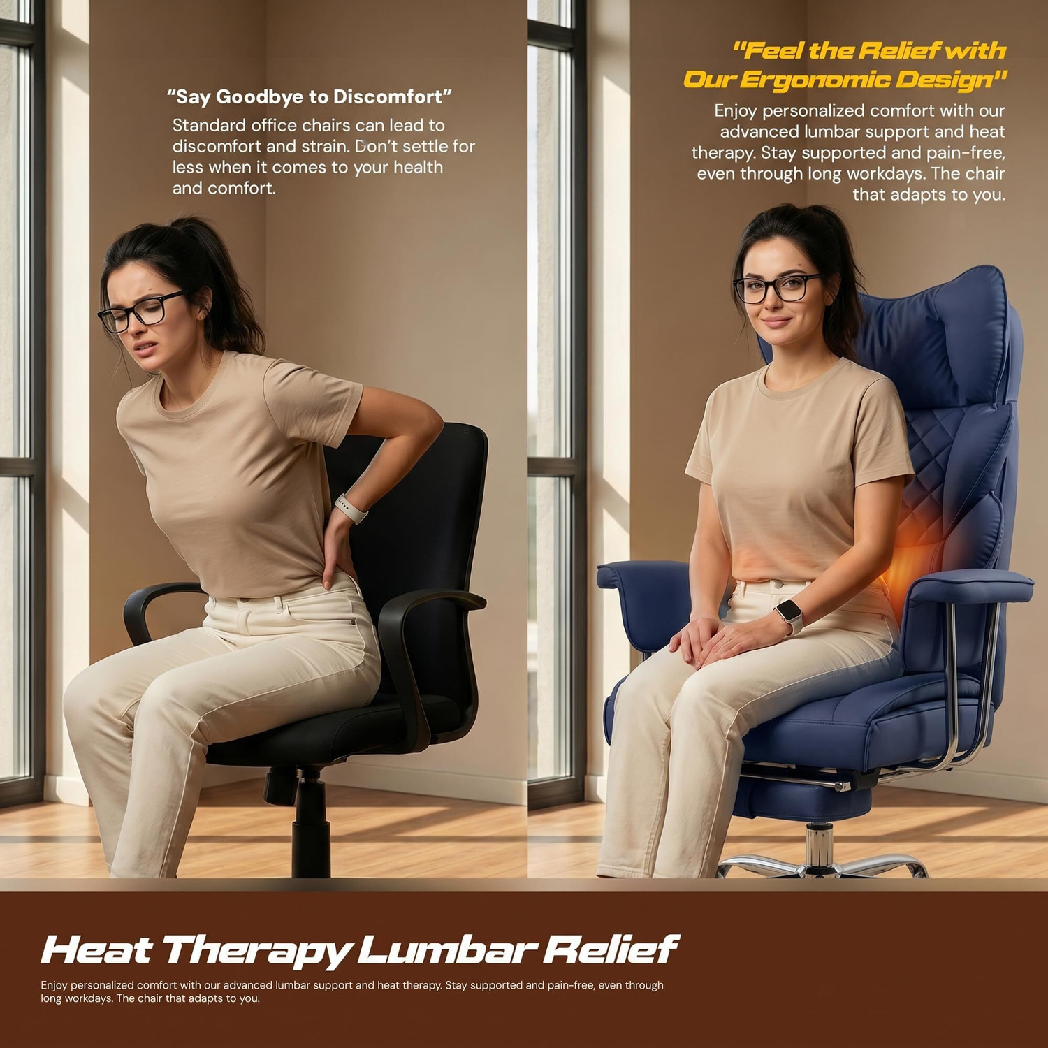 Image of Drogo Monarch-X Massage Computer Office Chair with PU Leather & 150Reclining Leather Office Executive Chair