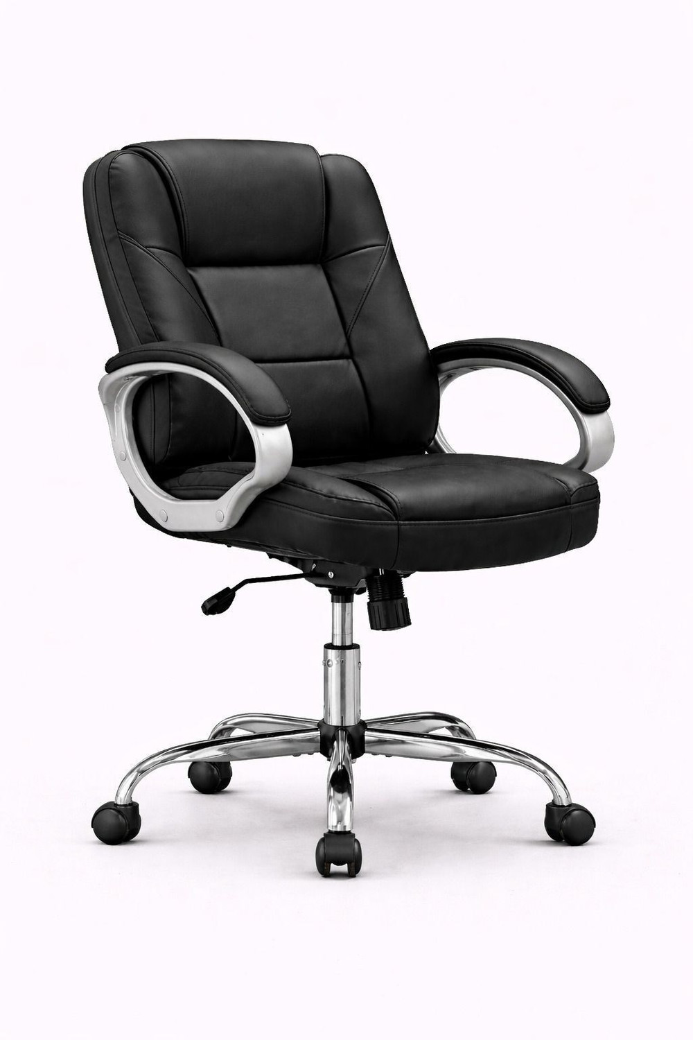 Image of Oakcraft Medium Back Revolving Leatherette Office Executive Chair