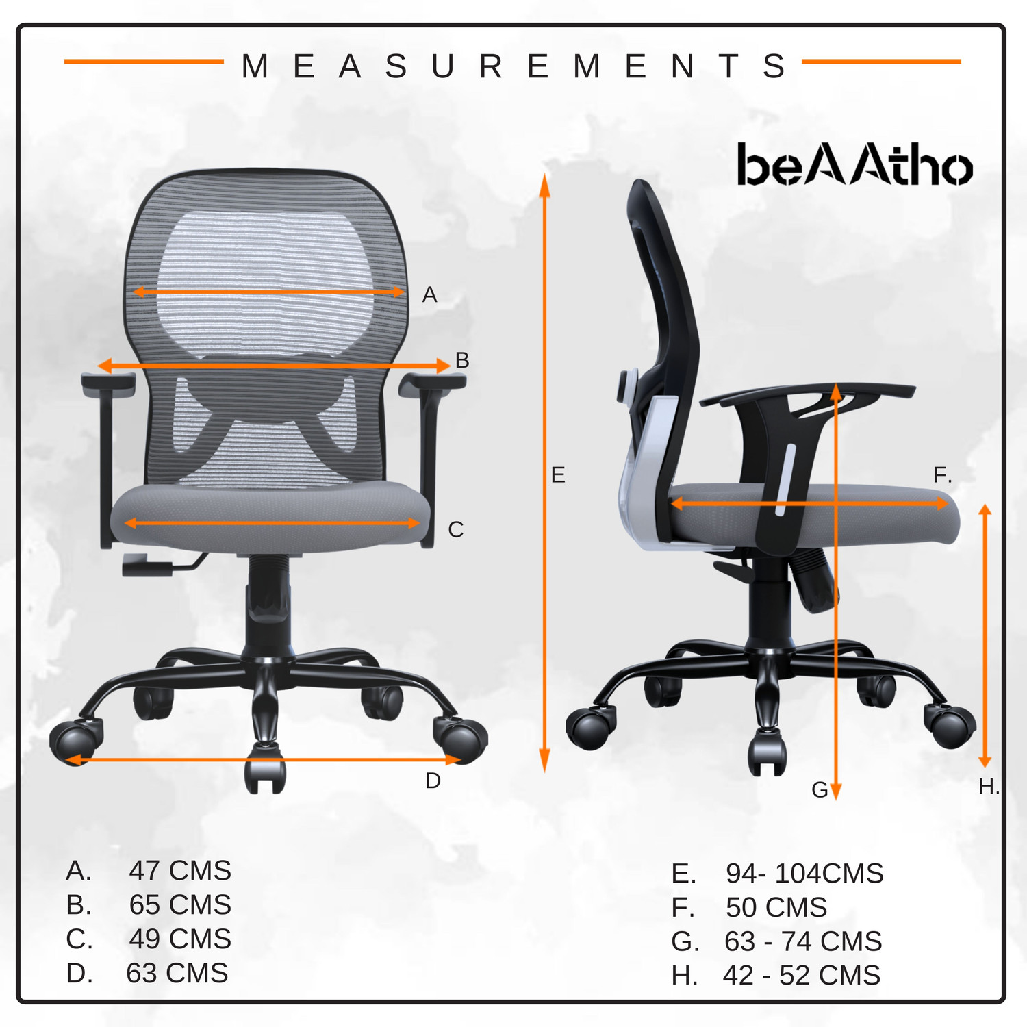 Image of beaatho Leo Midback office chair Nylon Office Executive Chair