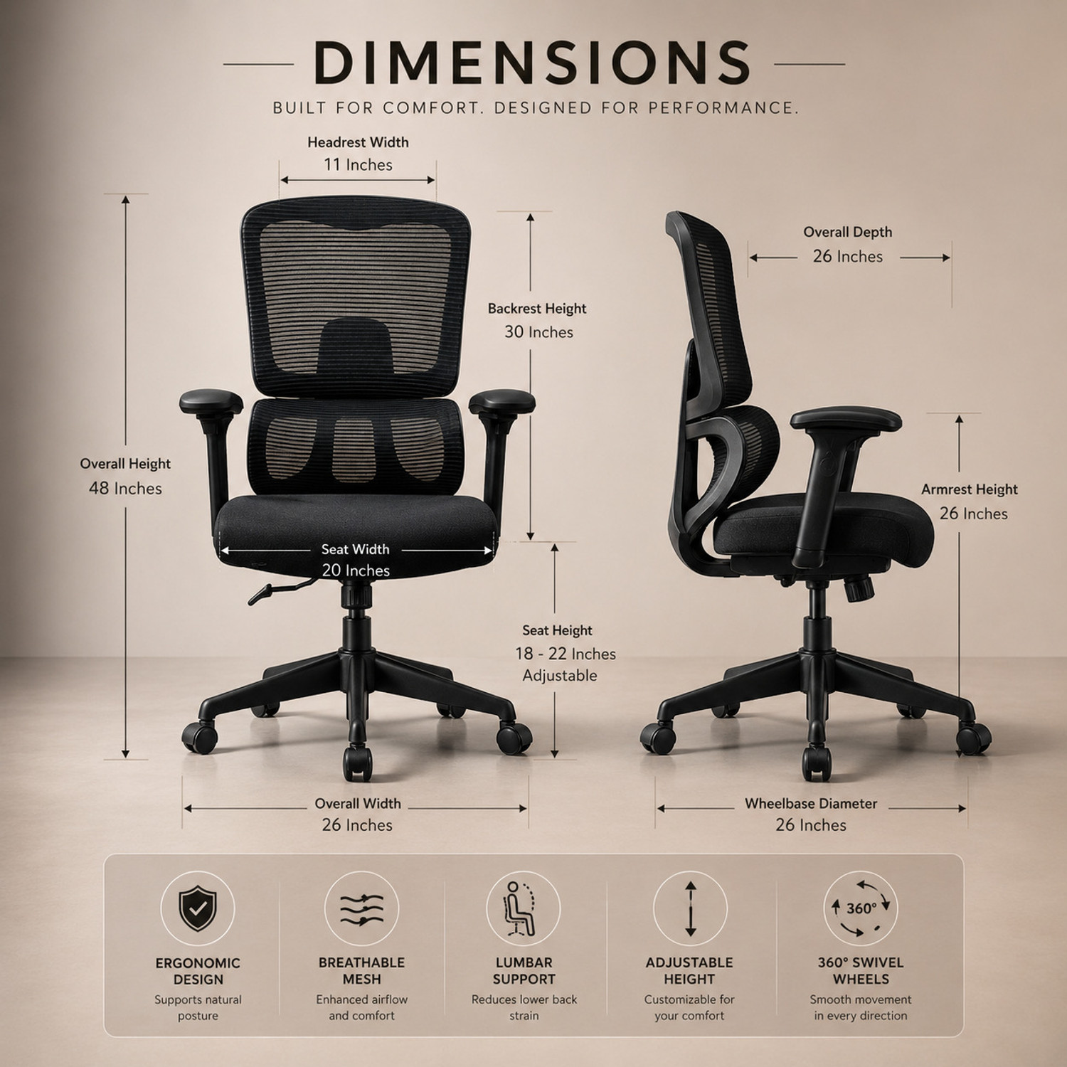 Image of Centrik Design Mesh, Fabric Office Executive Chair