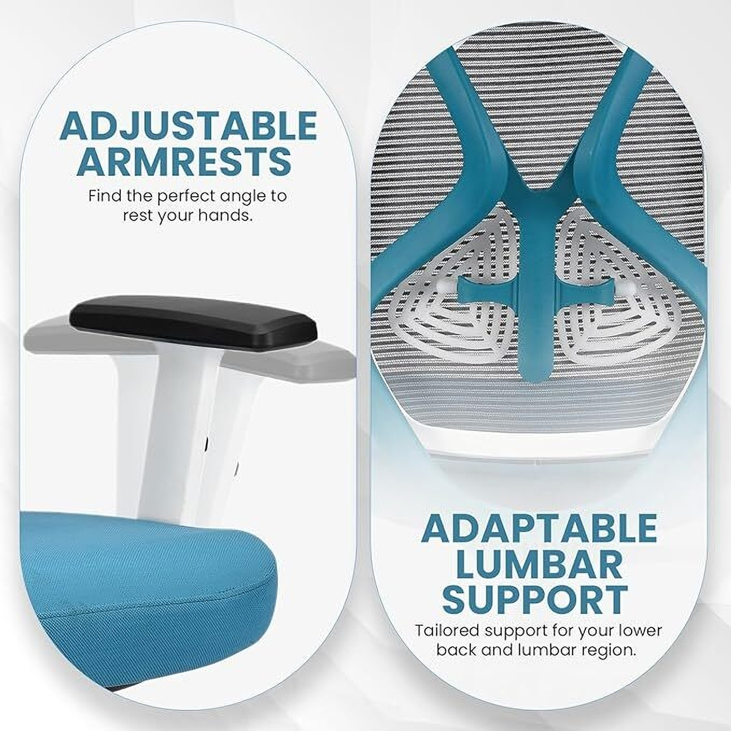 Image of IAFA Ergolux High Back Ergonomic Office Chair With Heavy Duty Metal Base Mesh Office Adjustable Arm Chair (White, Grey, Green, Optional Installation Available)