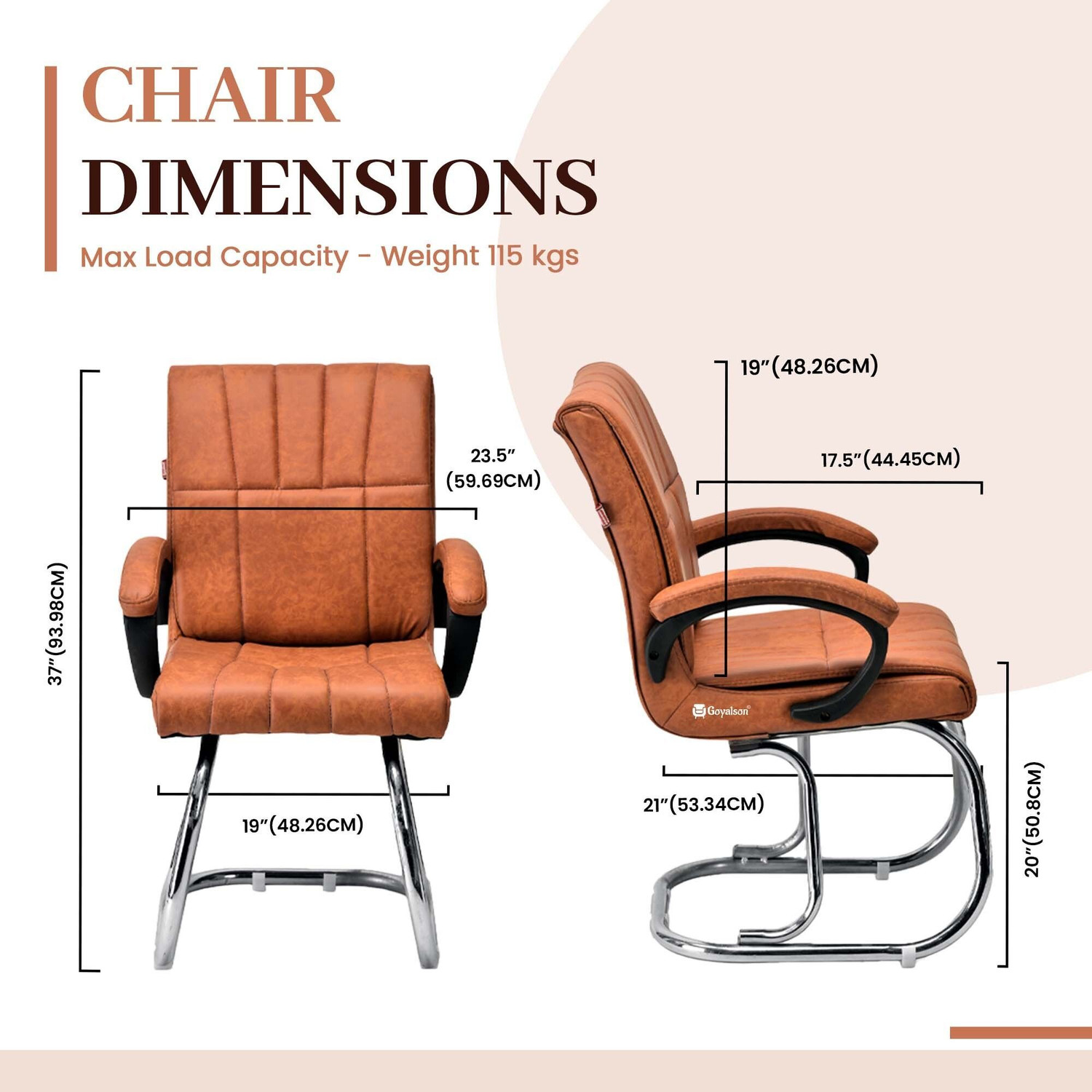 Image of SOMRAJ Executive Director Principal Manager Office Visitor Study Home computer Chair Leatherette Office Arm Chair