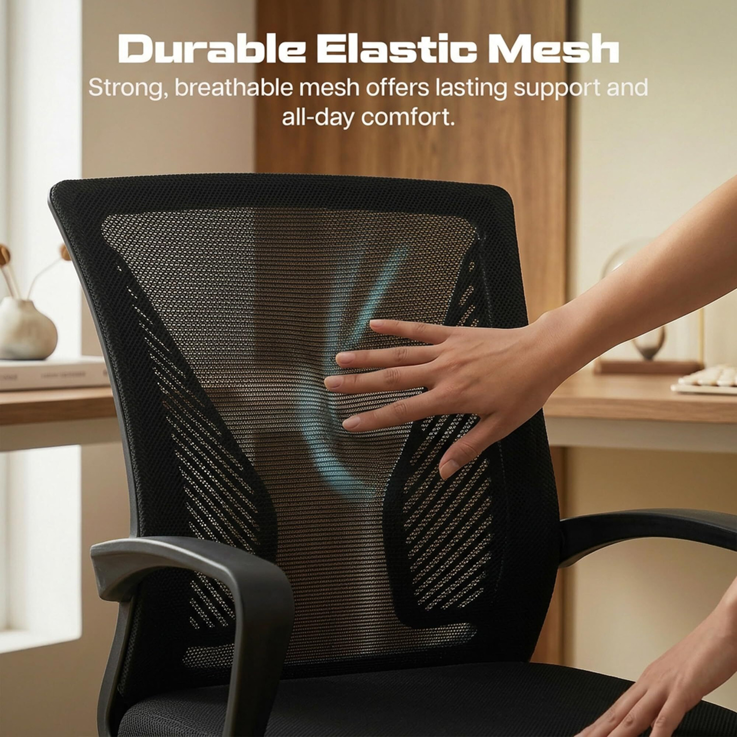 Image of Drogo Ergonomic Computer Office Chair for Work from Home, High Back Rocking Breathable Mesh Office Executive Chair