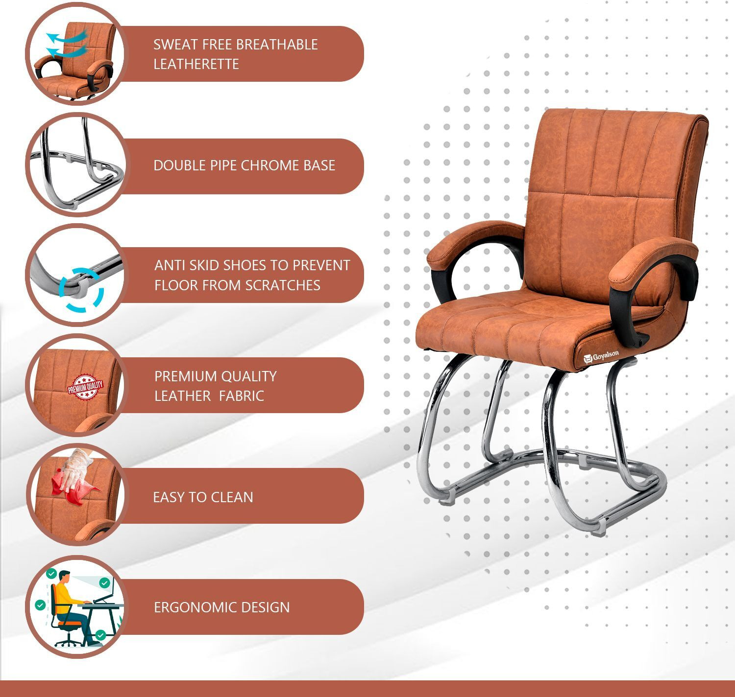 Image of SOMRAJ Executive Director Principal Manager Office Visitor Study Home computer Chair Leatherette Office Arm Chair